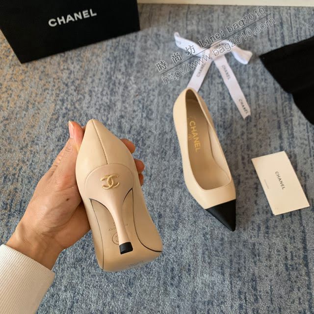 Chanel女鞋 香奈兒2020Cruise新款 小香單鞋 Chanel羊皮高跟涼鞋  naq1122